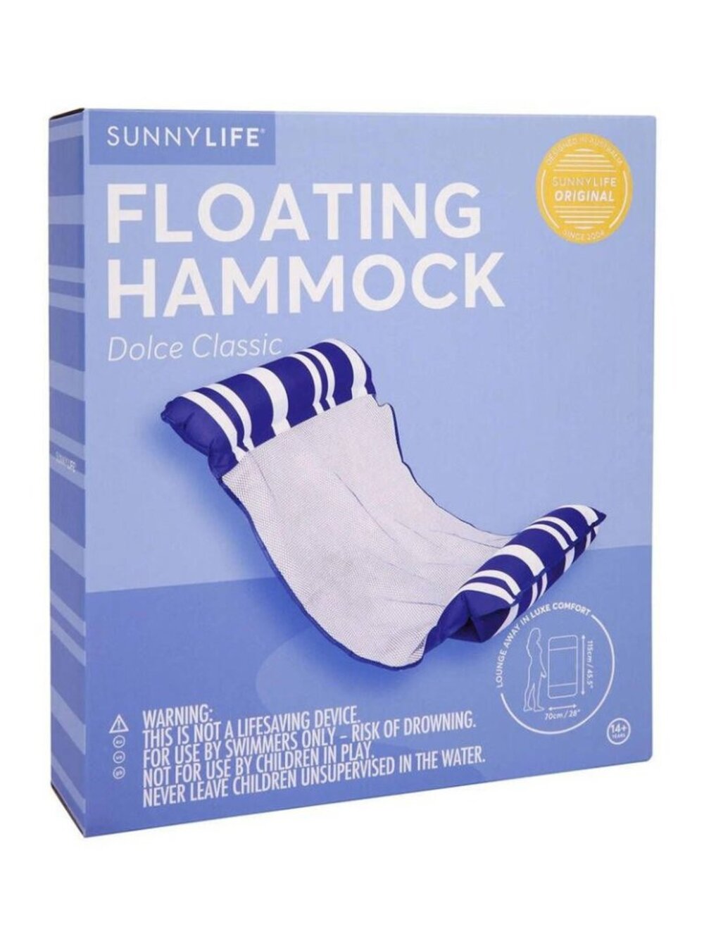 Sunnylife Dolce Classic Hammock Pool & Beach Floating New in Box